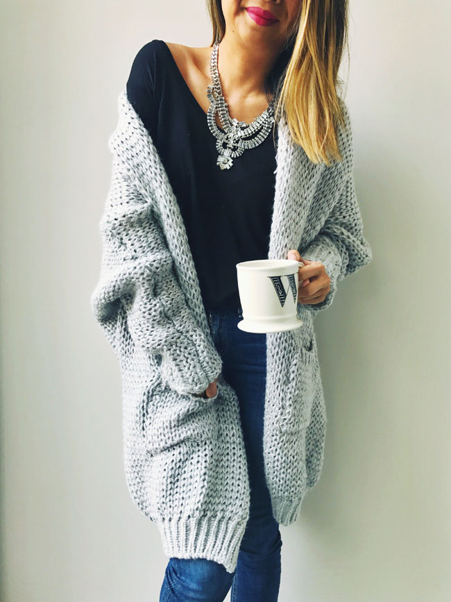 How to style a cardigan three ways, The Best Cozy Cardigan, Gray Cozy Cardigan, How to Style a Cardigan