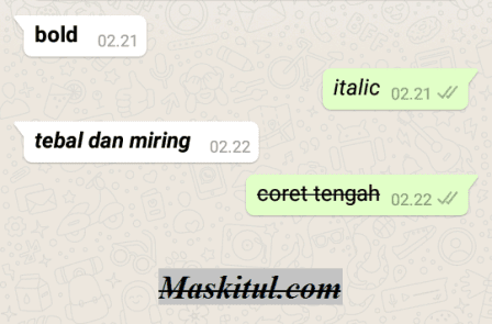 Unik..! Berikut Cara Membuat Tulisan Tebal, Miring, Coret di Whatsapp
