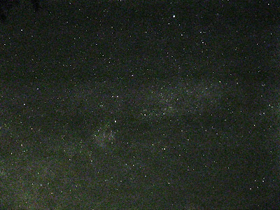 milky way in summer triangle processed in photoshop