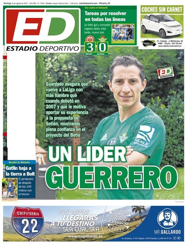 Betis, Estadio Deportivo: "Un líder guerrero"