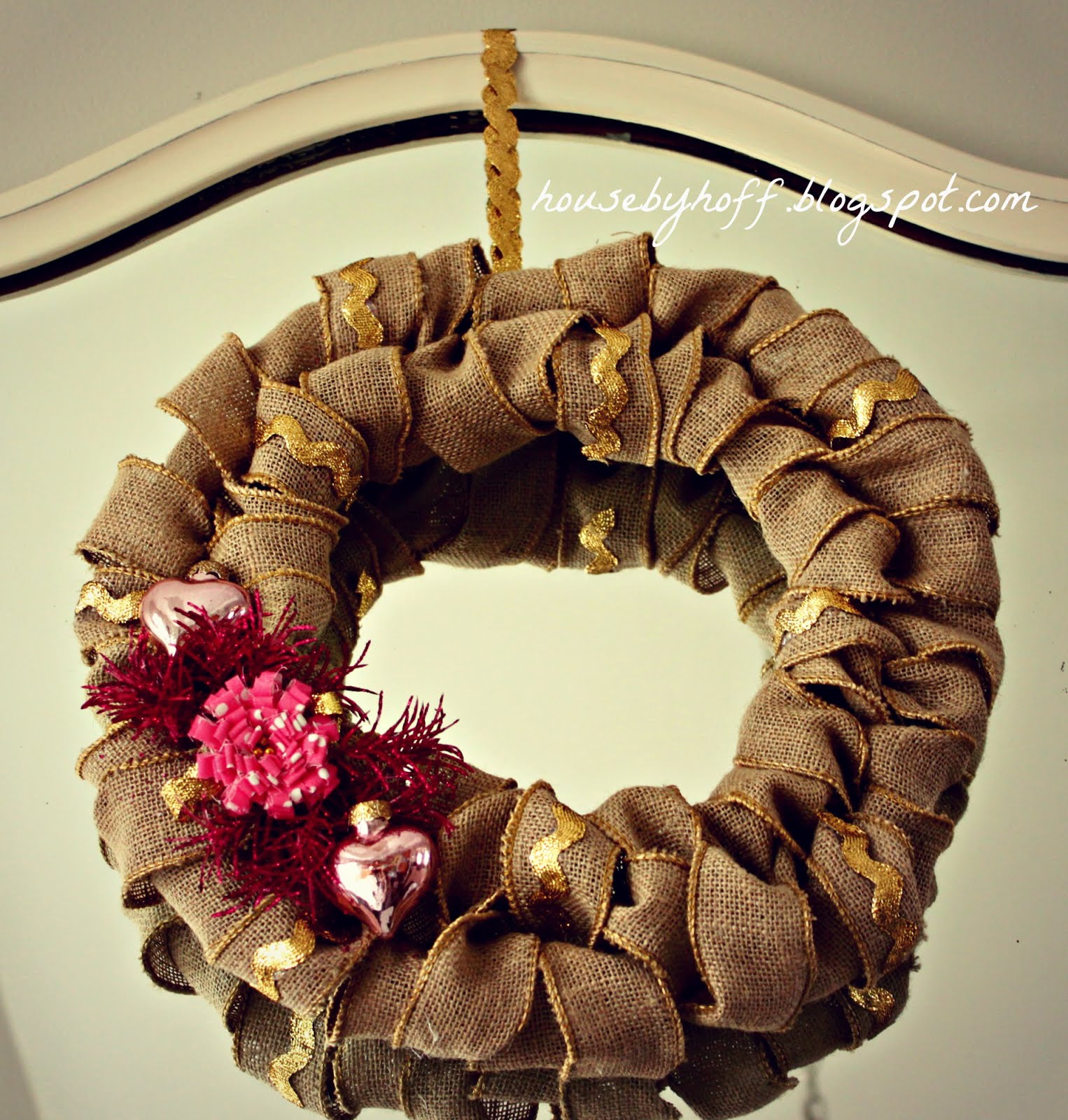 Valentine Week: A Lovely Burlap Wreath - House by Hoff
