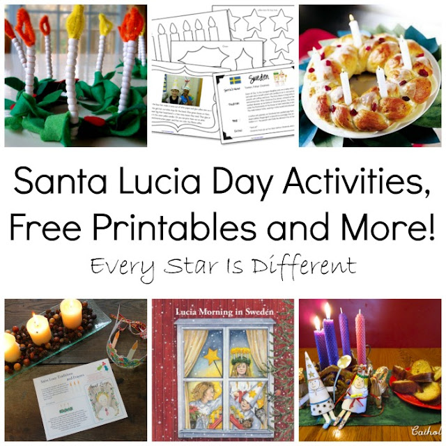 Santa Lucia Day Activities, Free Printables and More