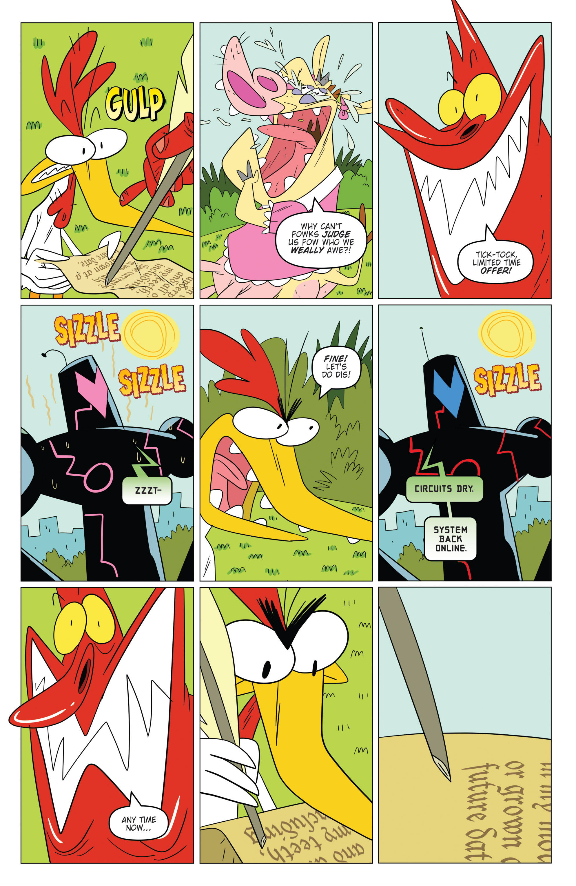 Read online Super Secret Crisis War! comic -  Issue # _Special - Cow and Chicken - 17
