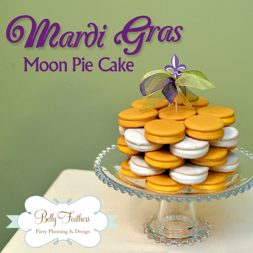 Mardi Gras Moon Pie Cake Belly Feathers Handmade Party Ideas Blog