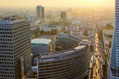 Варшава с Дворца науки и культуры. Warsaw centrum