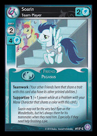My Little Pony Soarin, Team Player The Crystal Games CCG Card