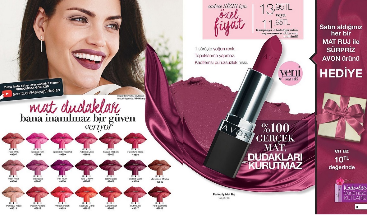 Avon True Color Matte Lipstick Berry Blast Be You Make Up