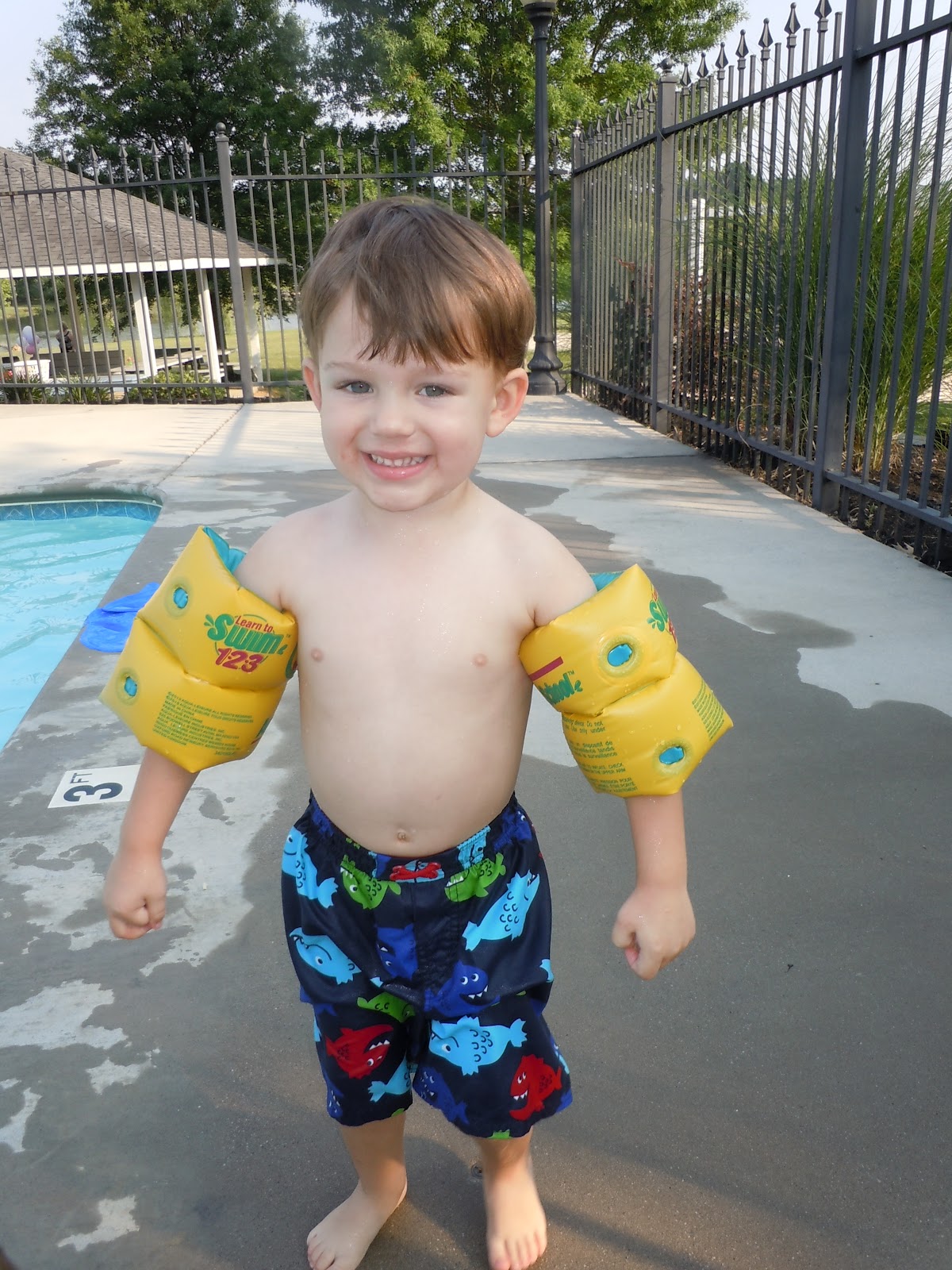 The Isham's: First dip in the pool this summer