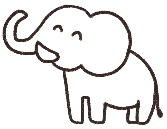 象のイラスト 動物 ゆるかわいい無料イラスト素材集