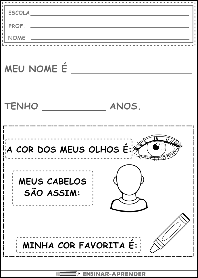 Quem Sou Eu Atividades De Identidade