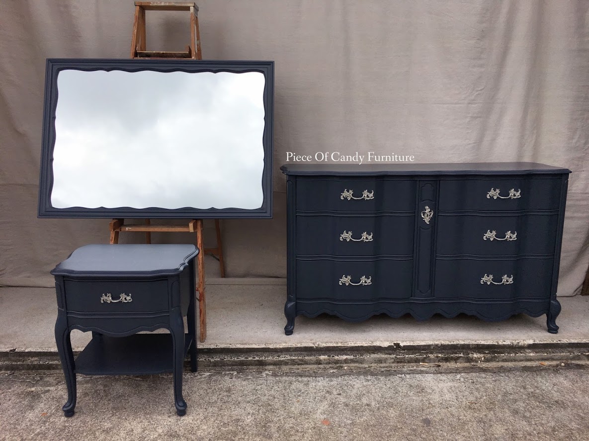 Piece Of Candy Furniture Hale Navy French Dresser Set