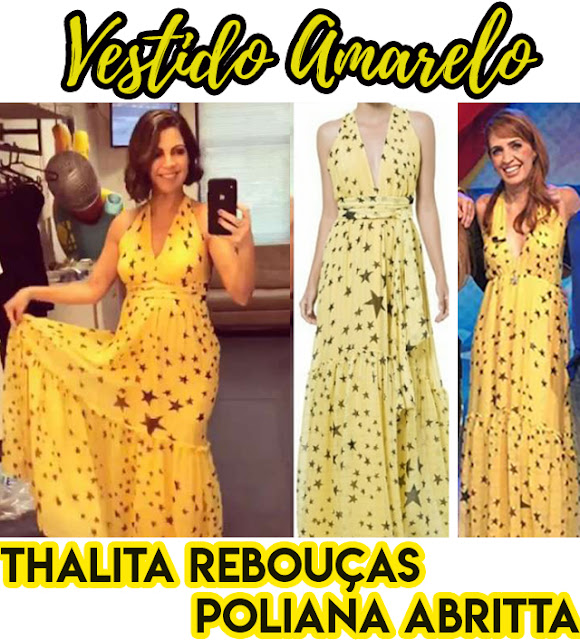 Vestido amarelo da Thalita Rebouças e Poliana Abritta
