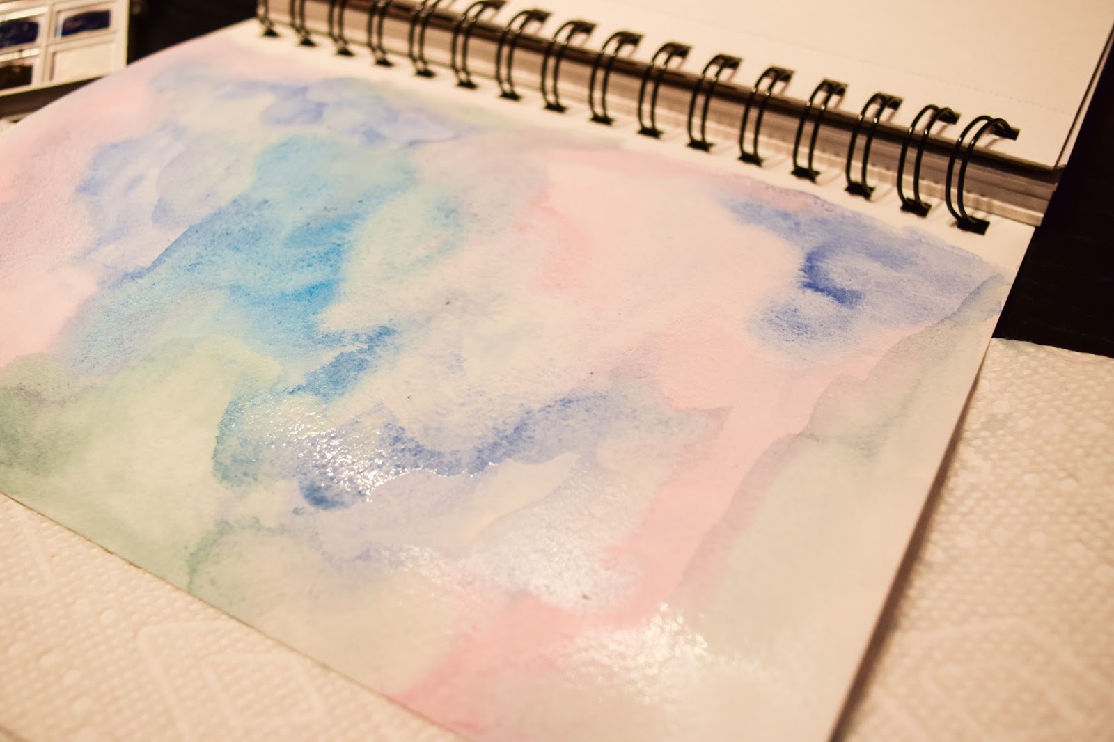 Watercolor Ink Galaxy Calligraphy Art