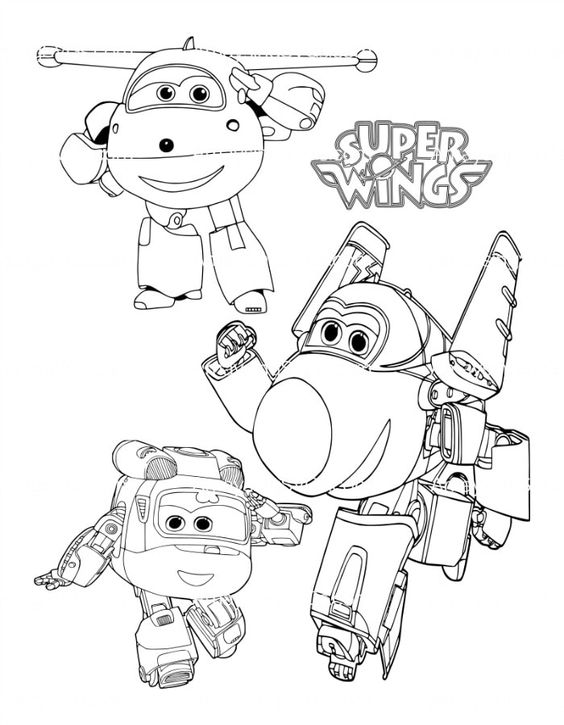 Tranh cho bé tô màu đội bay siêu đẳng 5