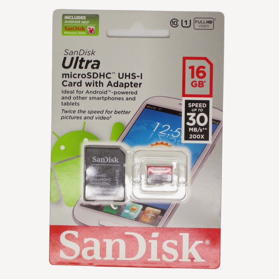 [SDcard] SanDisk Ultra microSDHC Card UHSI Class 10 (30MB/s) 16GB with