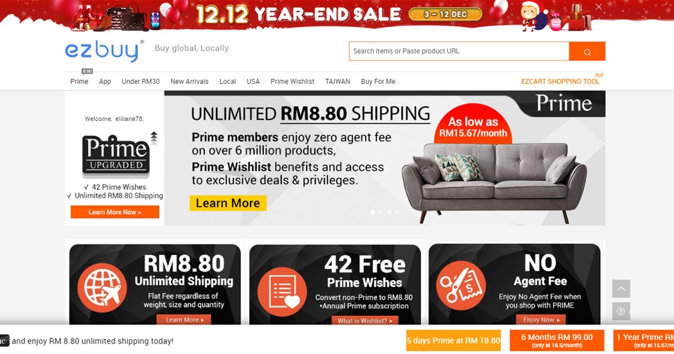 Tawaran Terbaik Prime Membership Dari ezbuy!