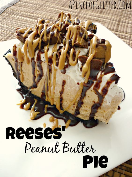 With a delicious no-bake peanut butter cheesecake filling and topped with Reese's Miniatures