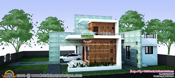 Contemporary house plan by Ar. Mini Murali