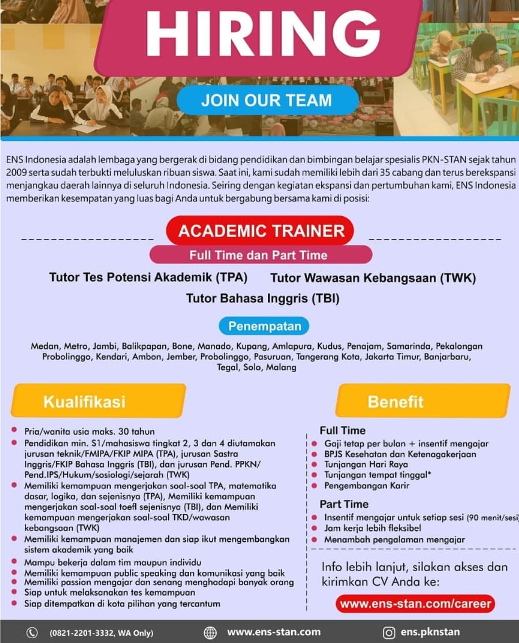 Lowongan Kerja Medan Terbaru November 2018 di PT. Enermous