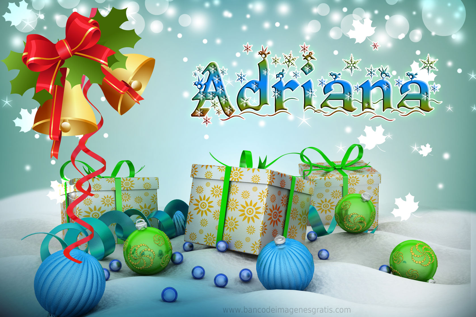 Banco de Imágenes Gratis: 54 postales de Navidad con nombres de mujeres
