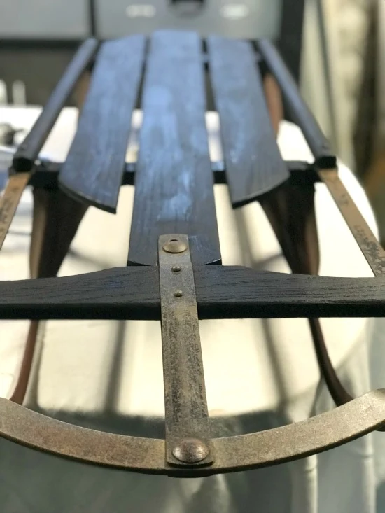 Brown stained vintage sled