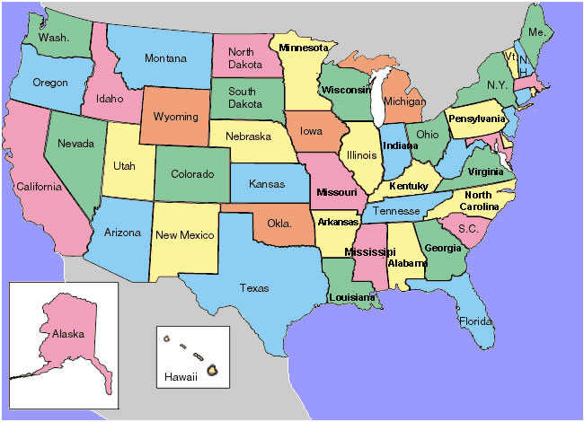 google maps europe: Mappa di Stati Uniti Politica Fisica