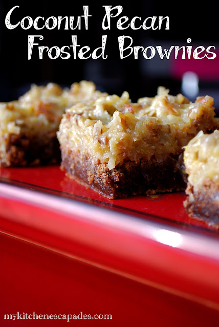 Coconut Pecan Frosted Brownies