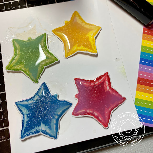 Sunny Studio Stamps: Surprise Party Paper Bold Balloons Happy Thoughts Silly Sloths Wrap Around Box Dies Birthday Card Birthday Gift Box by Angelica Conrad and Juliana Michaels