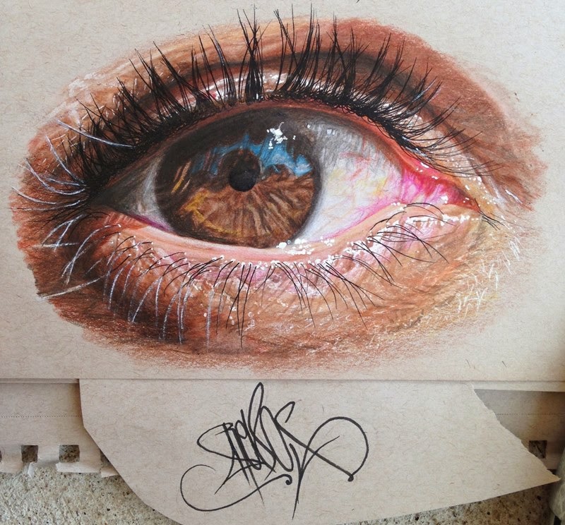Eye Drawings | Drawn by Pencil Colors