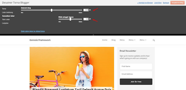 Generate Pramework Blogger Template, Simple dan Clean Design