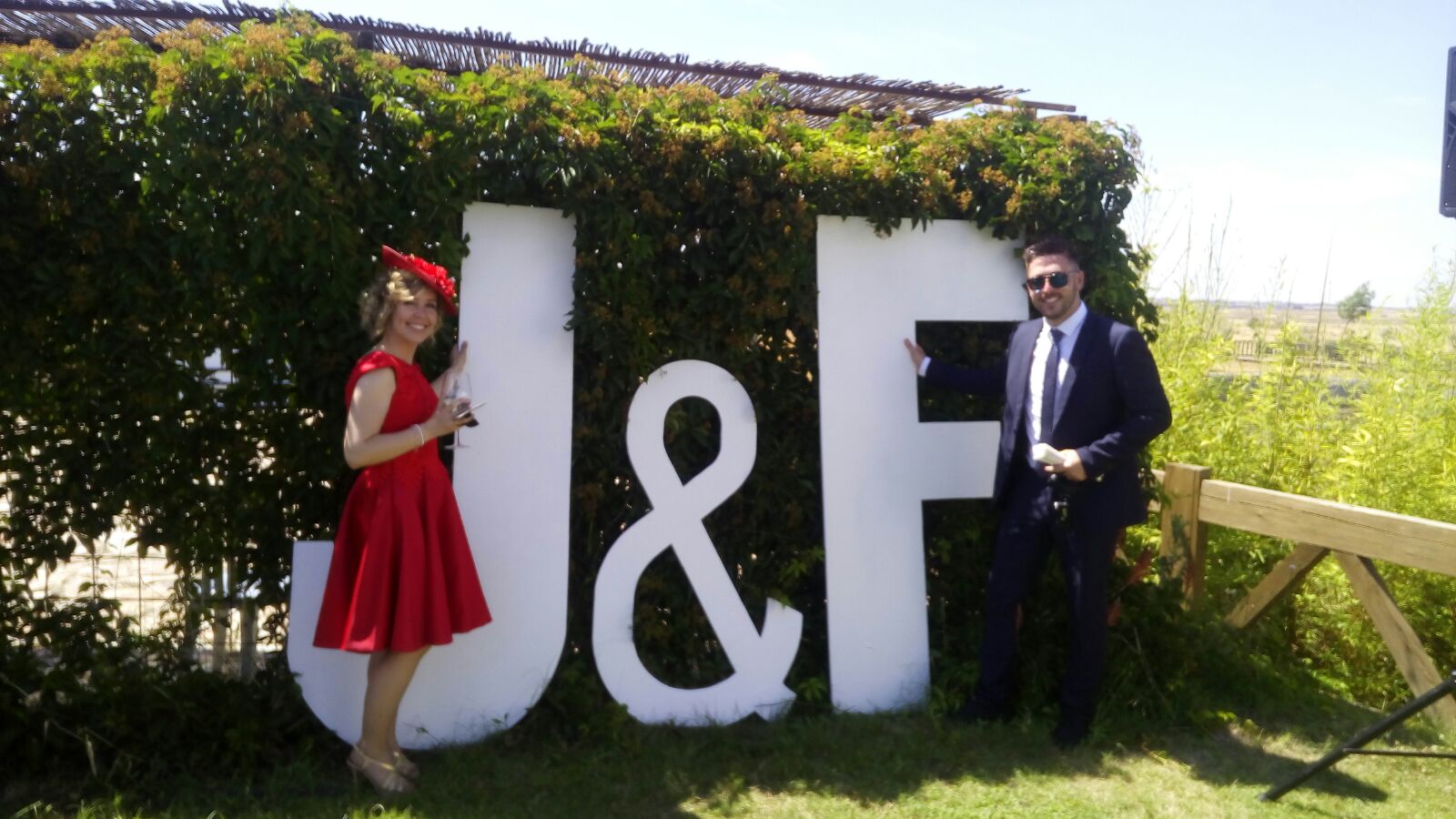 Photocall con letras gigantes