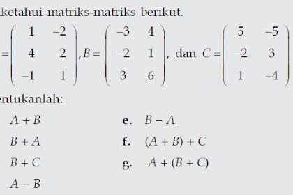 Jawaban Uji Kompetensi 31 Matematika Kelas 11 Matriks Halaman 99