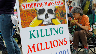 US Government lobbying for Monsanto across the Globe - Stopping Monsanto killing millions - Jane Michalek (Reuters) protests in front of the U.S. Food and Drug Administration Center