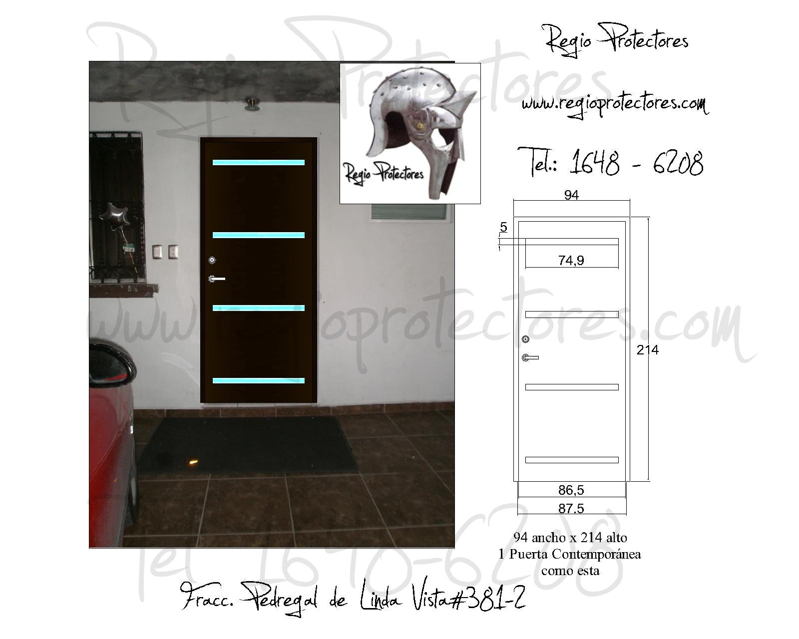 Regio Protectores: Puerta principal de hierro estilo contemporáneo y