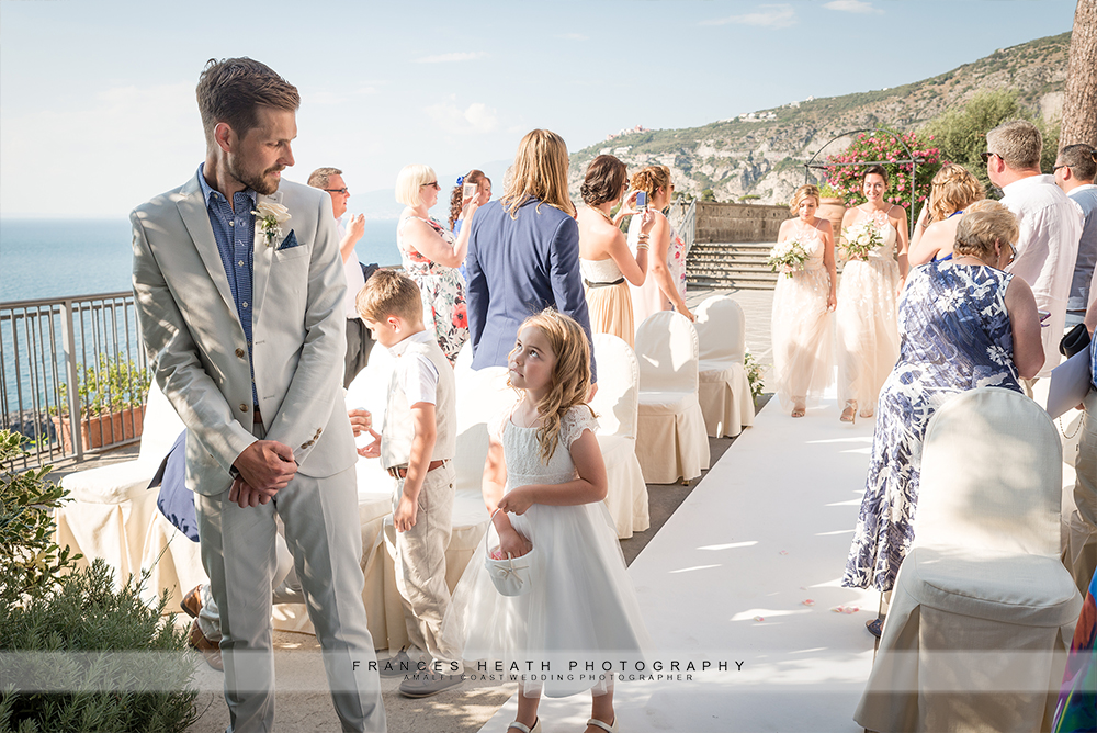 Wedding ceremony at Villa Fondi