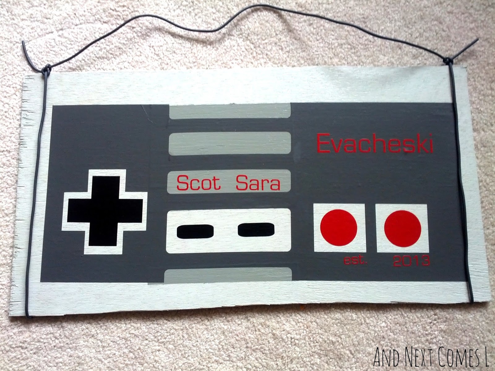 Nintendo inspired personalized wedding gift for video game lovers from And Next Comes L
