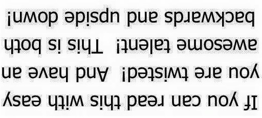 Writing upside down and backwards picture