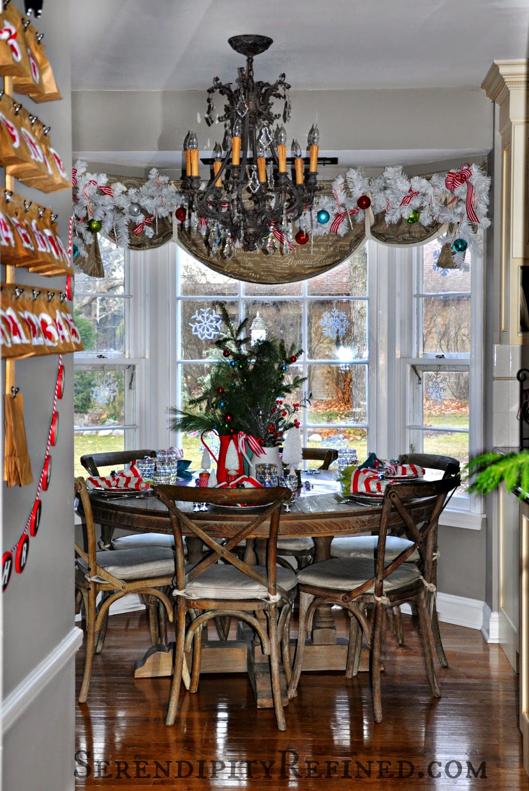 Serendipity Refined Blog Candy Cane Stripe Christmas Kitchen