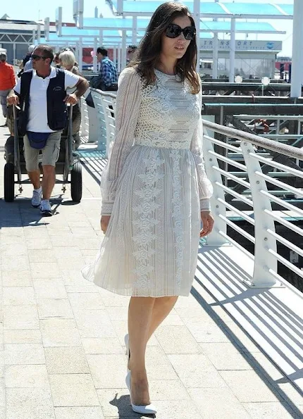 Laetitia Casta wore Valentino dress from Fall 2012 collection and Gianvito Rossi pumps for the 69th Venice Film Festival