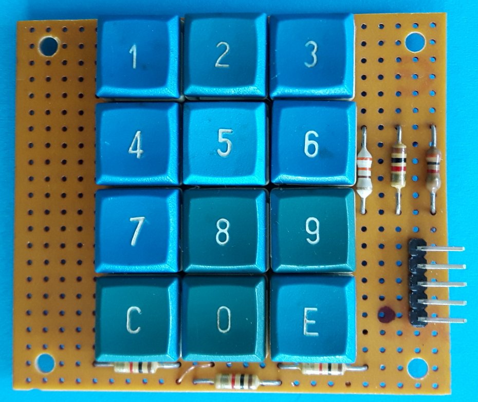 ArduPicLab: Very few wires for a numeric keypad for Arduino