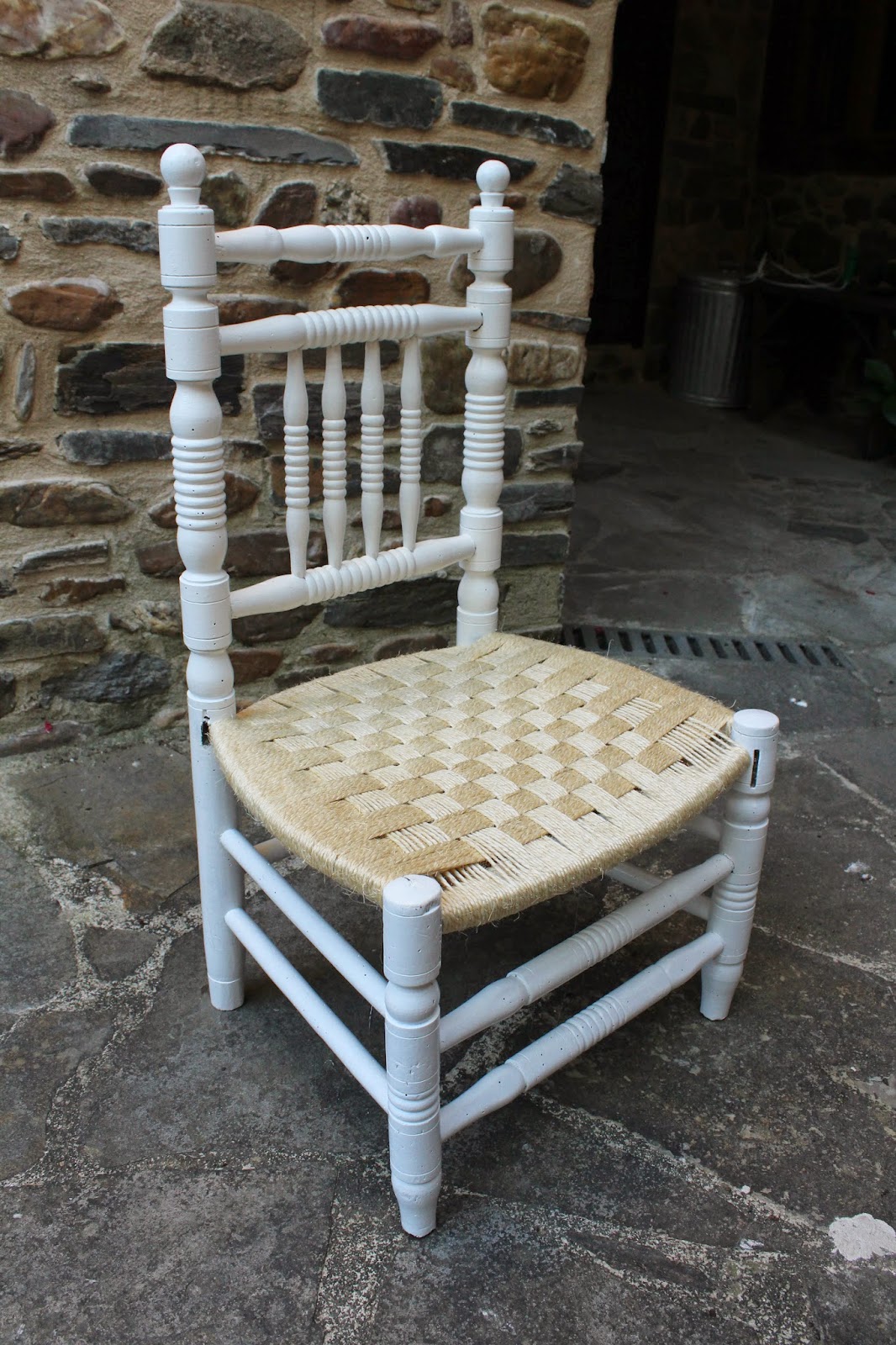 Gloria Vintage Silla con asiento de cuerda Gloria Vintage Silla con asiento de cuerda