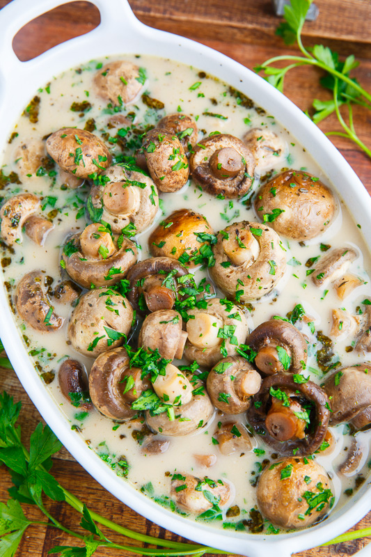 Slow Cooker Garlic Herb Mushrooms Recipe on Closet Cooking