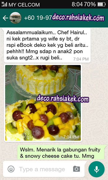 testimoni kek fruity cheese