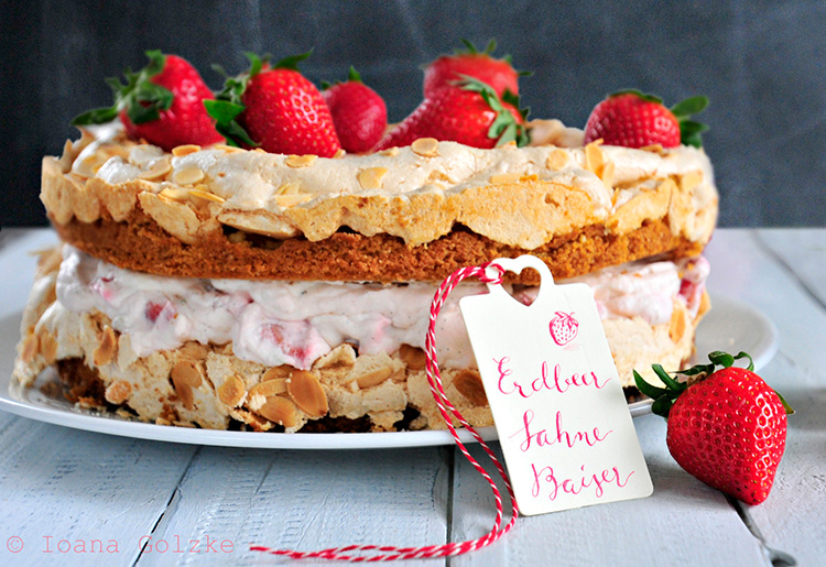 miss red fox: Erdbeersahne-Baiser Torte