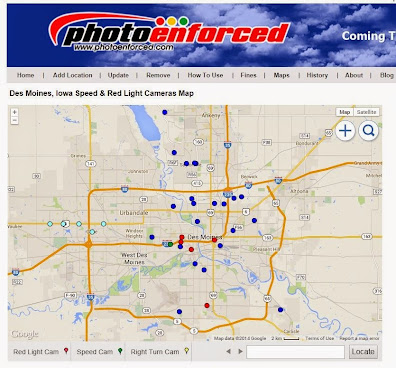Des Moines, Iowa Mobile Speed Cameras