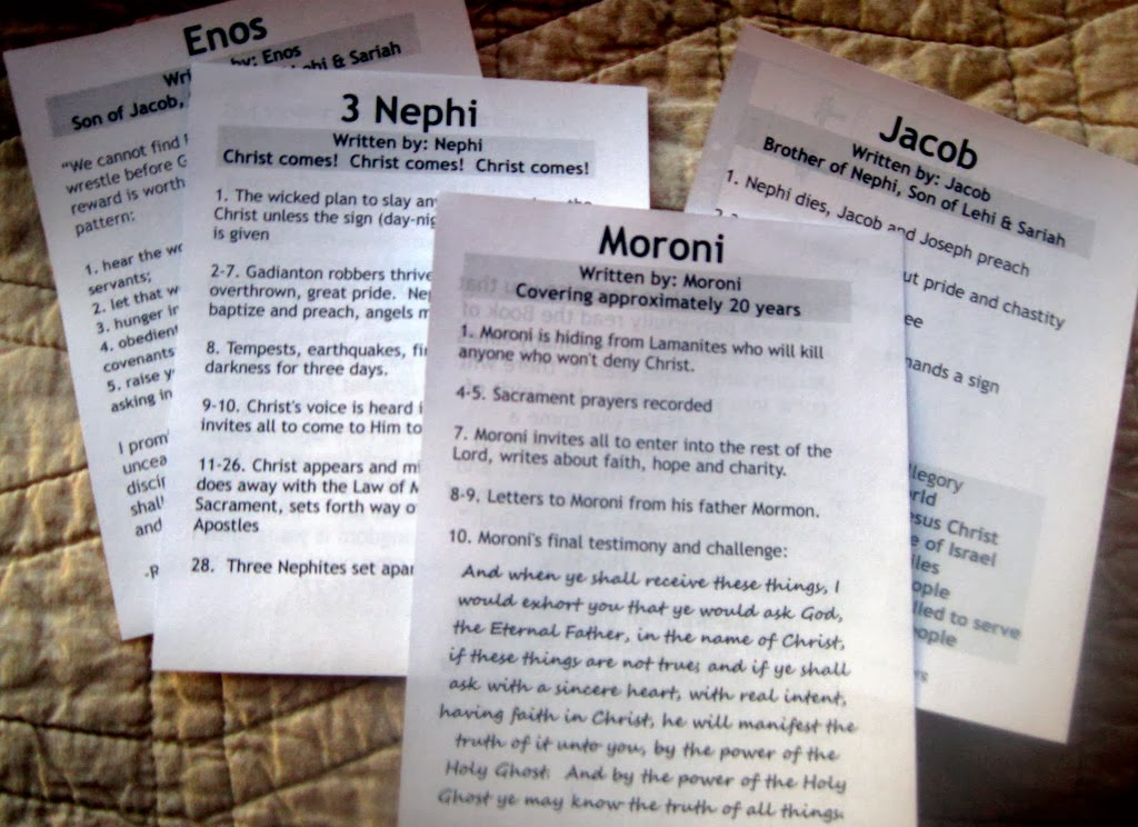 LDS Scripture Literacy: Printable Book Guides for the Book of Mormon