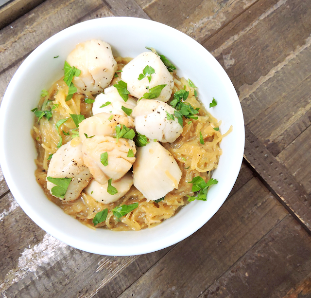 Just Jessie B Creamy Lemon Garlic "Pasta" with Scallops