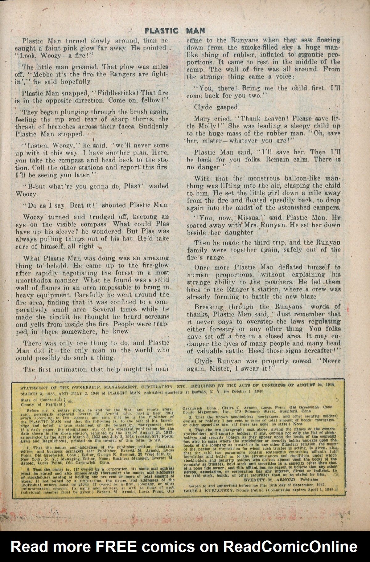 Read online Plastic Man (1943) comic -  Issue #12 - 35