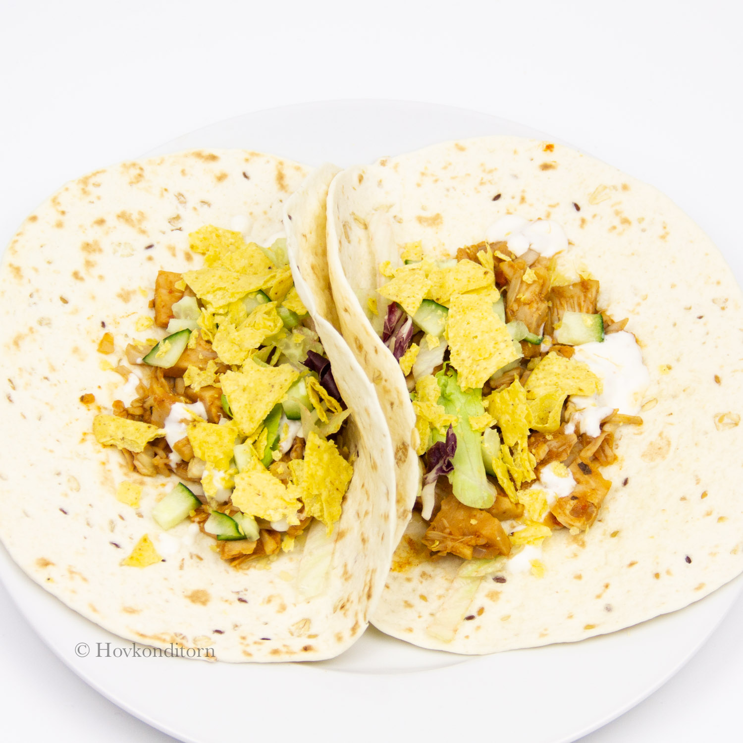 Jackfruit Tortilla with MangoPapaya Salsa Sauce