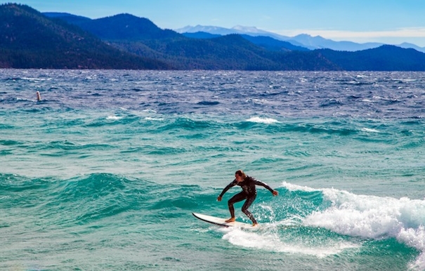 Surfing Lake Tahoe